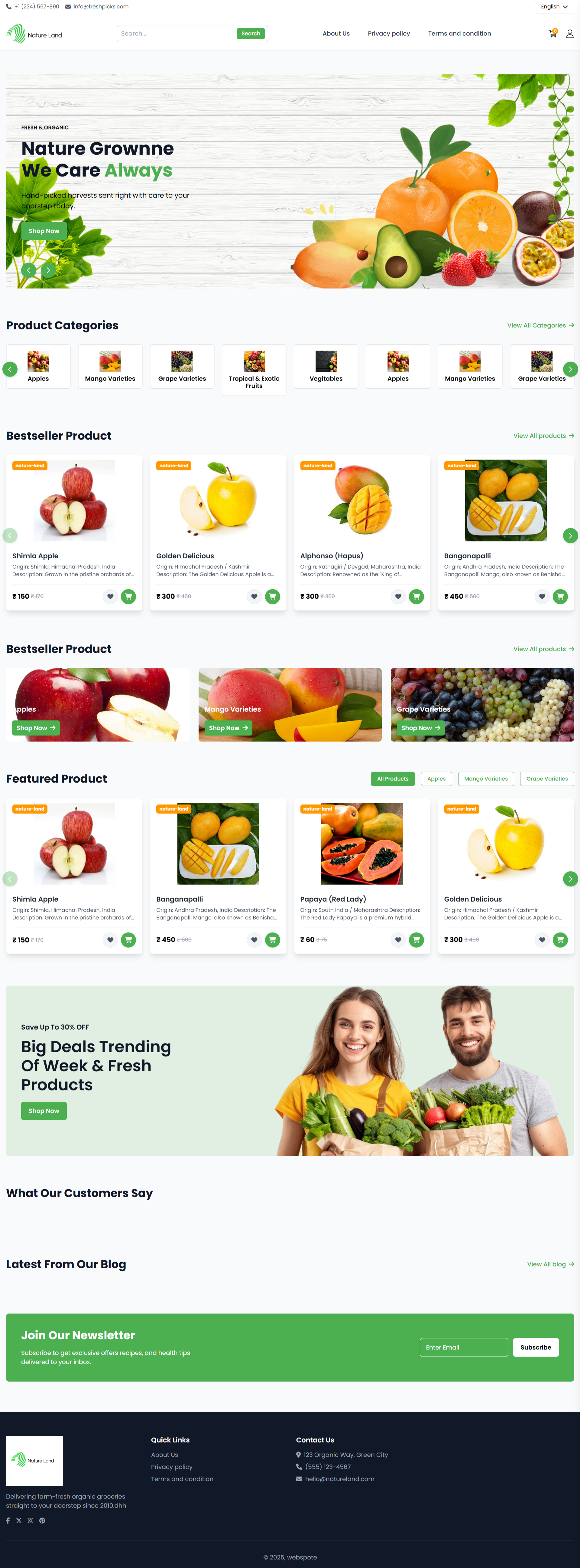 Fruits and Vegetable